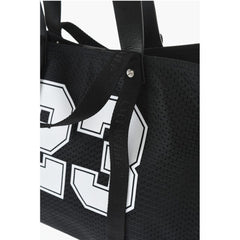 Off-White Black Polyester Tote Bag