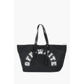 Off-White Black Polyester Tote Bag