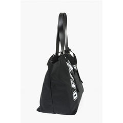 Off-White Black Polyester Tote Bag