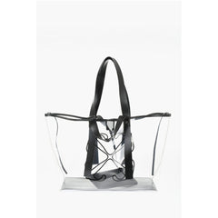 Off-White Black Polyester Tote Bag