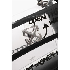 Off-White Black Pvc Tote Bag