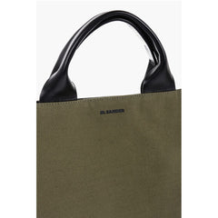 Jil Sander Green Cotton Tote Bag