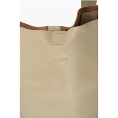 Jil Sander Beige Cowhide Tote Bag