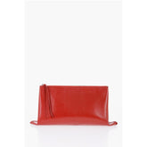 Jil Sander Red Cowhide Clutch Bag