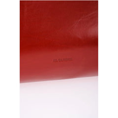 Jil Sander Red Cowhide Clutch Bag
