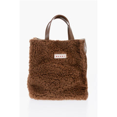 Marni Brown Cowhide Tote Bag
