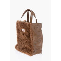 Marni Brown Cowhide Tote Bag