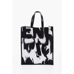 Alexander McQueen Black And White Nylon Shoulder Bag