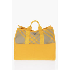 Burberry Yellow Cotton Tote Bag