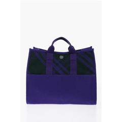 Burberry Purple Cotton Tote Bag
