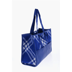 Burberry Blue Wool Tote Bag