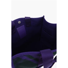 Burberry Purple Cotton Tote Bag