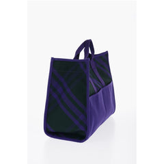 Burberry Purple Cotton Tote Bag