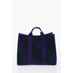 Burberry Purple Cotton Tote Bag