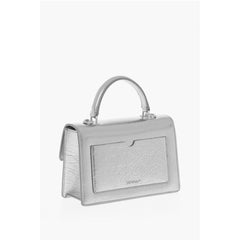 Off-White Silver Calfskin Tote Bag