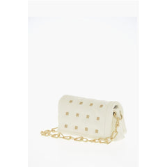 Off-White Beige Calfskin Shoulder Bag
