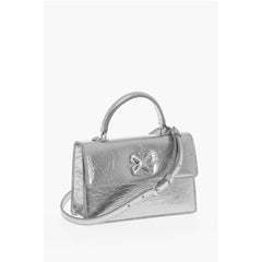 Off-White Silver Calfskin Tote Bag