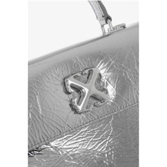 Off-White Silver Calfskin Tote Bag