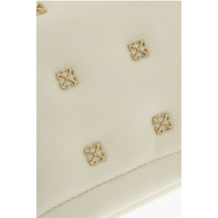 Off-White Beige Calfskin Shoulder Bag
