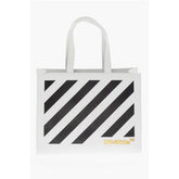 Off-White White Leather Tote Bag