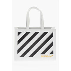 Off-White White Leather Tote Bag