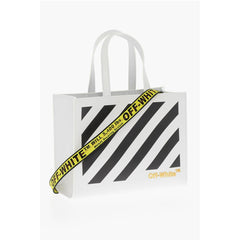 Off-White White Leather Tote Bag