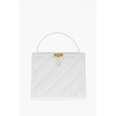 Off-White White Leather Tote Bag