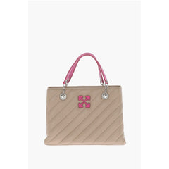 Off-White Beige Leather Tote Bag