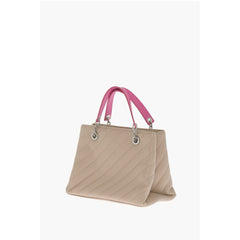 Off-White Beige Leather Tote Bag