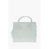 Off-White Light Blue Leather Tote Bag