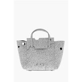 Off-White Gray Leather Tote Bag