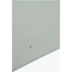 Off-White Light Blue Leather Tote Bag