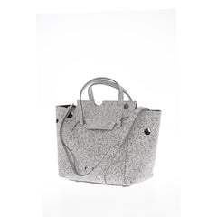 Off-White Gray Leather Tote Bag