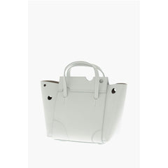 Off-White Light Blue Leather Tote Bag