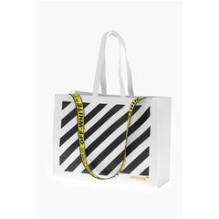 Off-White Black And White Leather Tote Bag