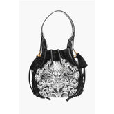 Dior Black And White Lambskin Shoulder Bag