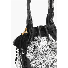 Dior Black And White Lambskin Shoulder Bag