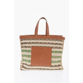 Jil Sander Beige Raffia Tote Bag