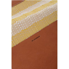 Jil Sander Yellow Raffia Tote Bag