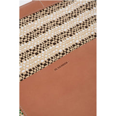 Jil Sander Green Raffia Tote Bag