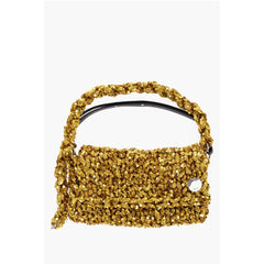 Jil Sander Gold Polyester Clutch Bag