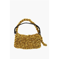 Jil Sander Gold Polyester Clutch Bag