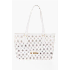 Moschino White Polyurethane Tote Bag