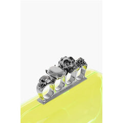 Alexander McQueen Yellow Polyester Clutch Bag