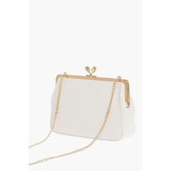 Moschino White Calfskin Tote Bag