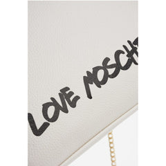 Moschino White Calfskin Tote Bag