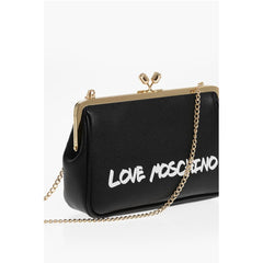 Moschino Black Calfskin Tote Bag