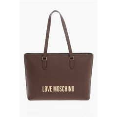 Moschino Brown Polyethylene Tote Bag