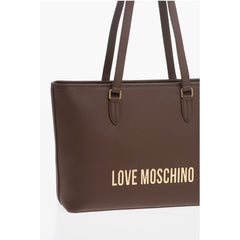 Moschino Brown Polyethylene Tote Bag