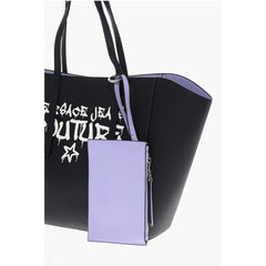 Versace Black Polyester Tote Bag